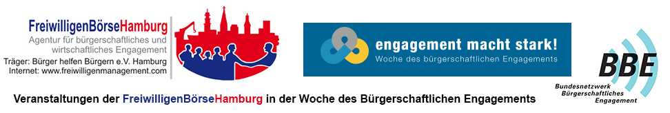 Veranstaltungen der FreiwilligenBörseHamburg während der Woche des Engagements 2018