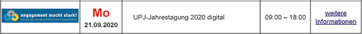 UPJ-Jahrestagung 2020 digital