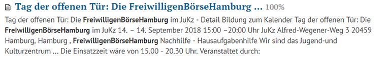 Tag der offenen Tür: Die FreiwilligenBörseHamburg im JuKz am Stintfang